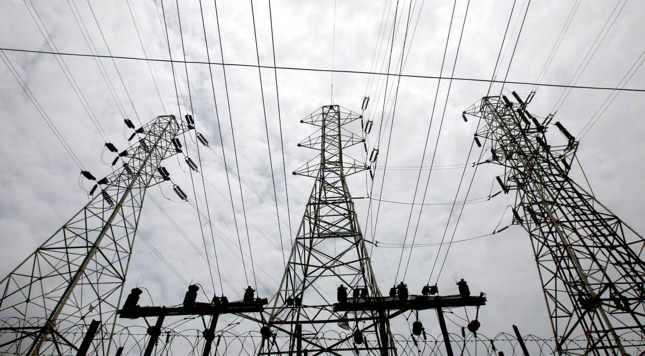 Electricity pylons for high voltage transmission via national grids