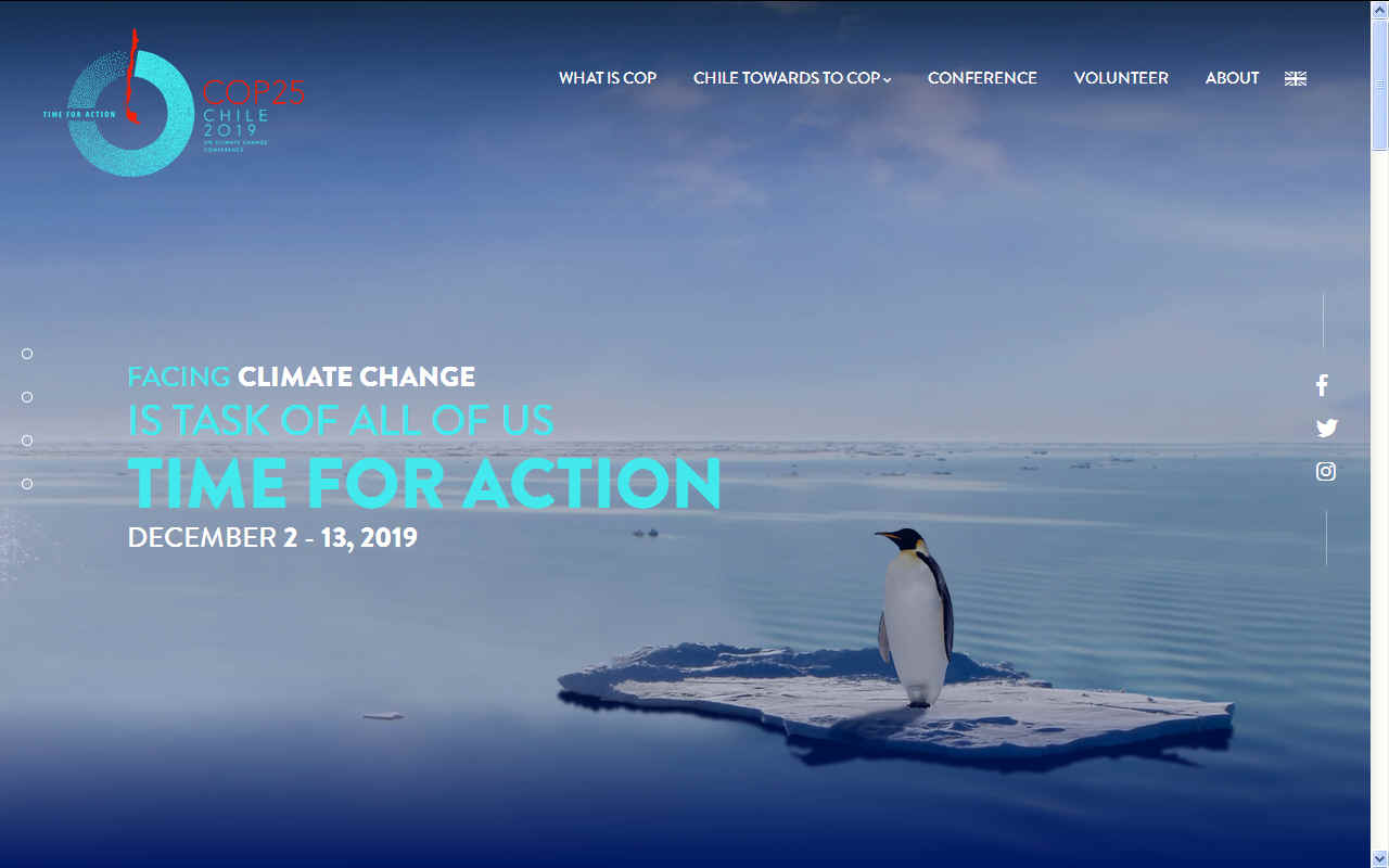 COP 25 Santiago, Chile December 2019 climate change conference