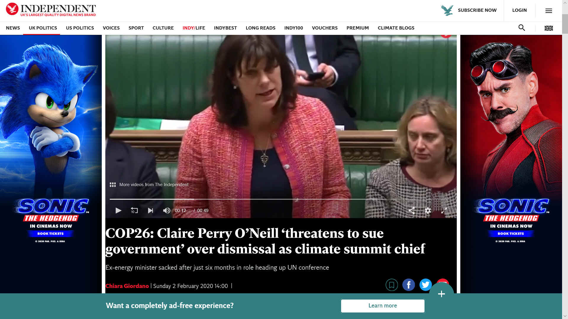 Claire Perry O,Neill COP26 United Nations conference on climate change