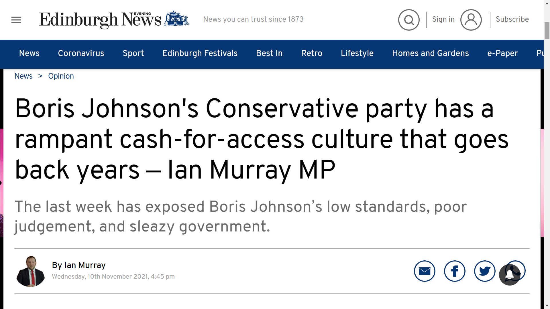 Conservative Party rampant cash for access culture is criminal