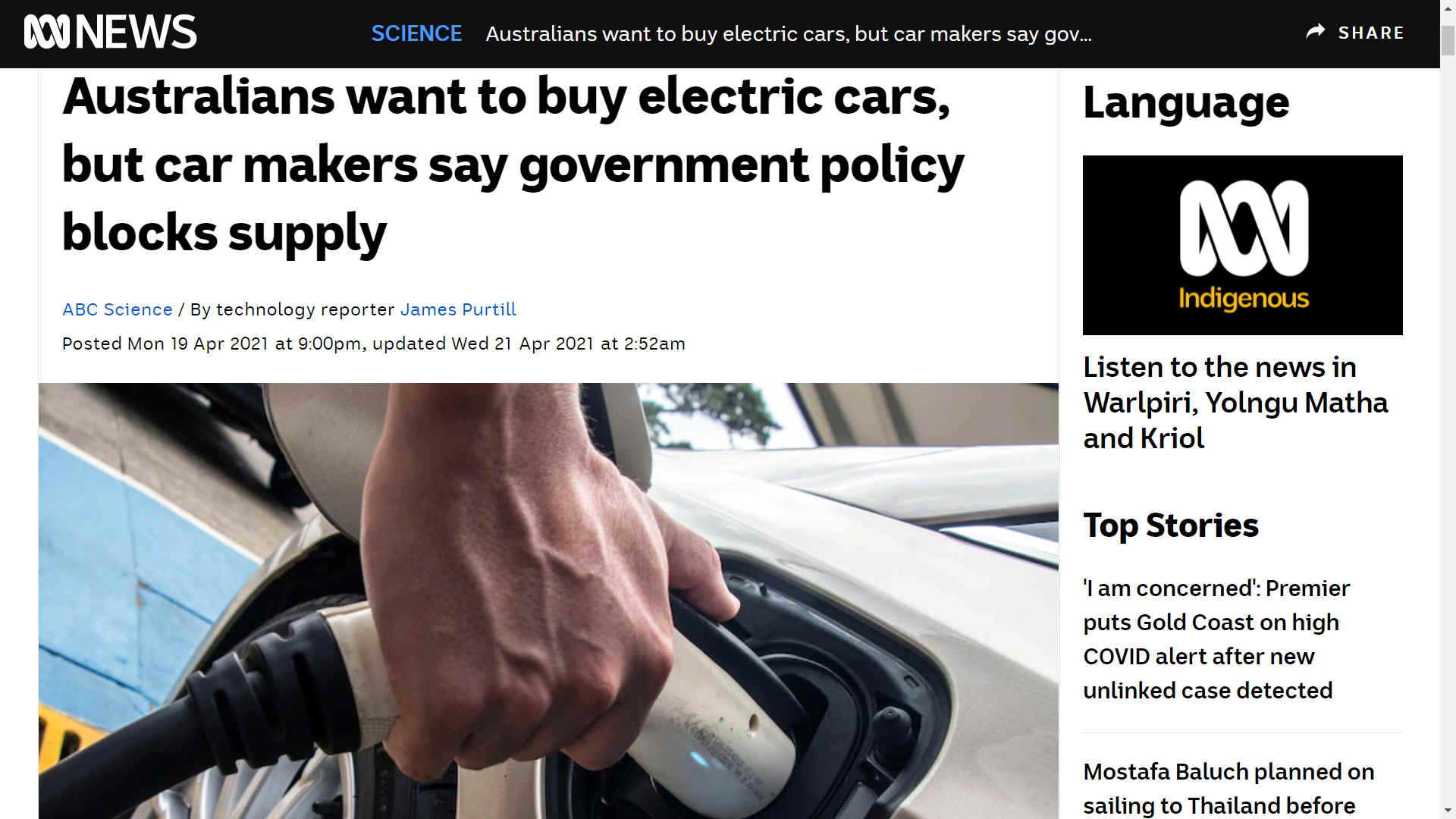 Scott Morrison's Government policies block EV sales