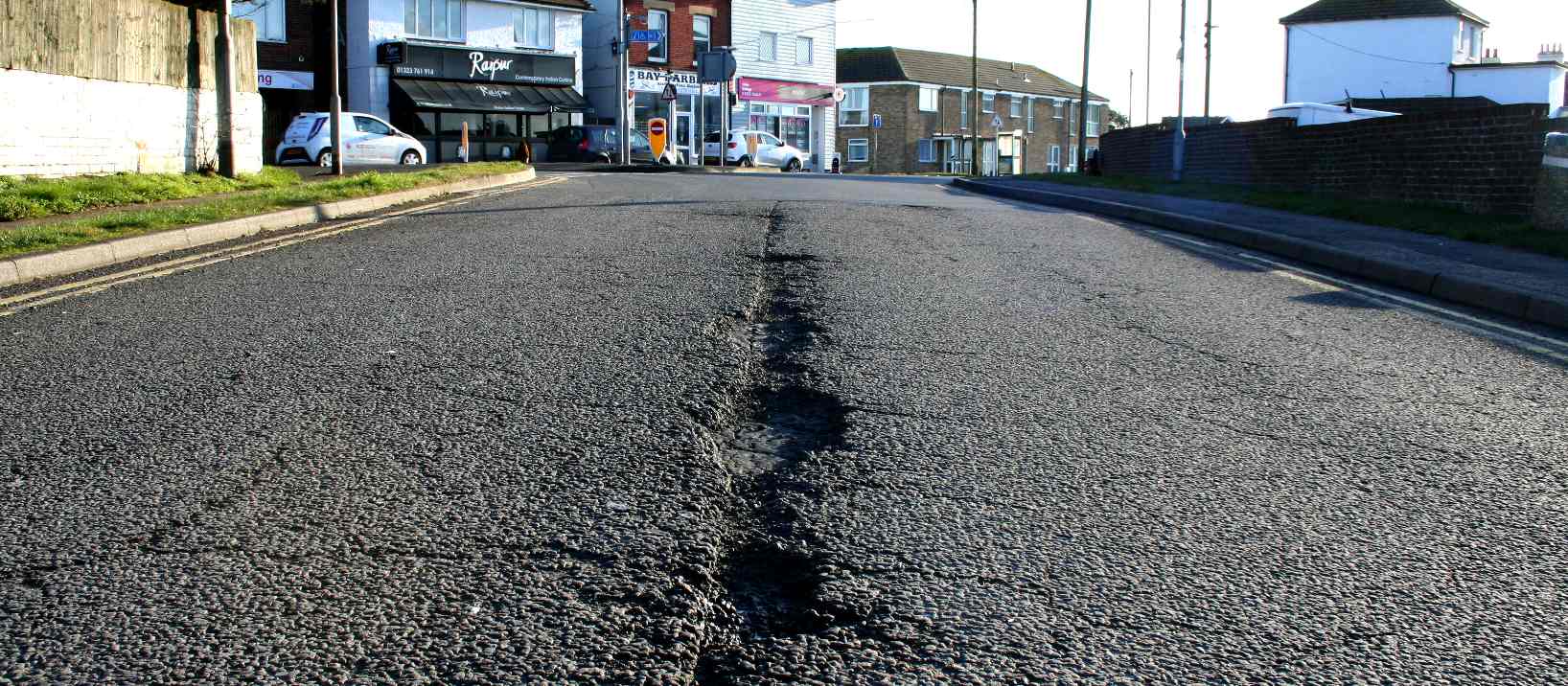 Serious ruts that can cause dangerous steering diversion