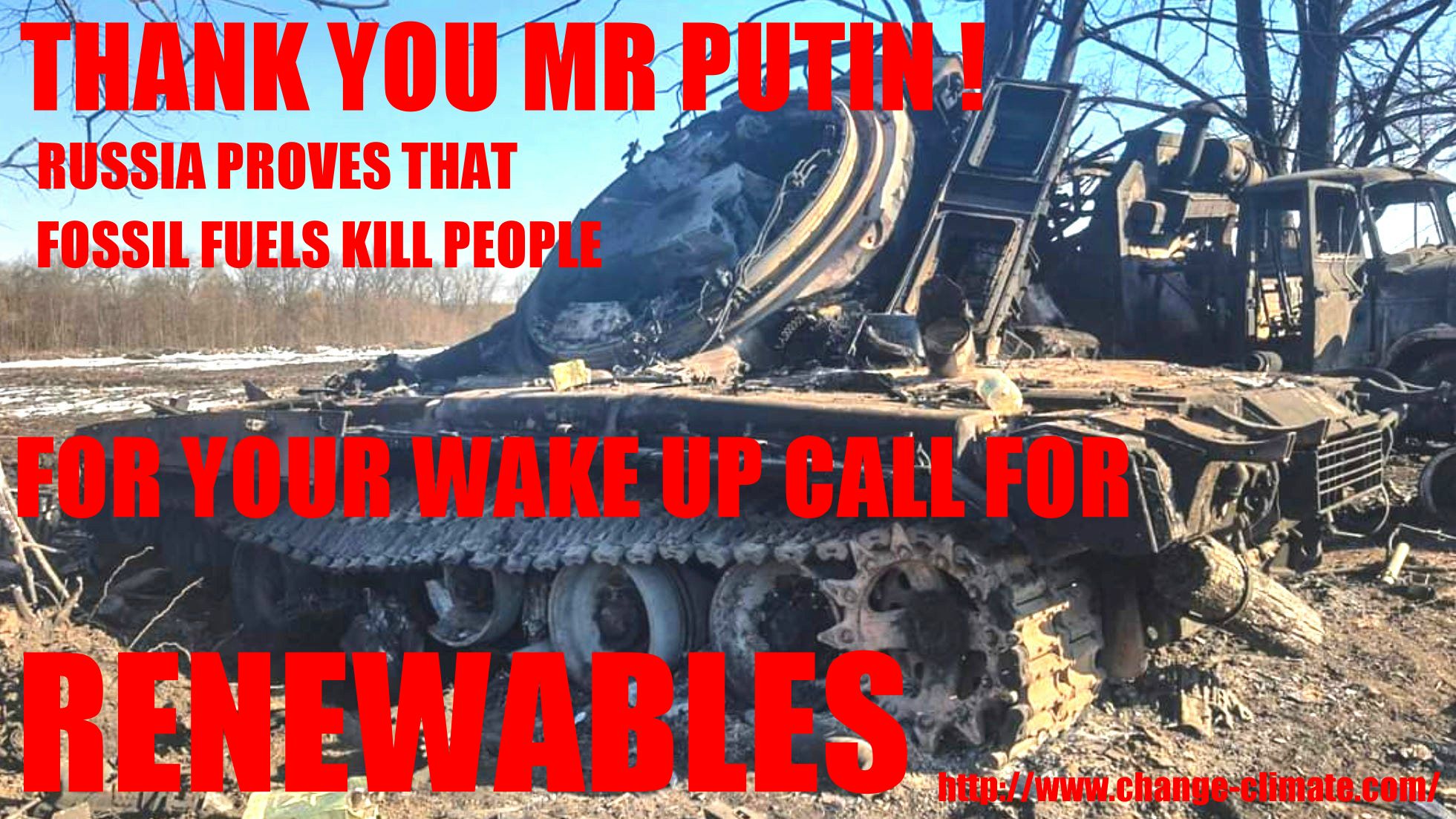 PUTIN GIVES US A WAKE UP CALL FOR RENEWABLE - THANK YOU VLADIMIR