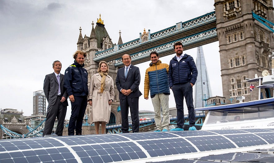 Kitack Lim of the IMO, visits the Energy Observer in London