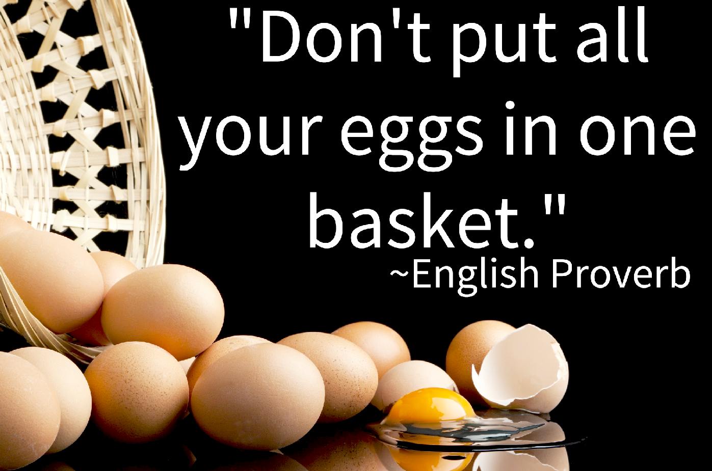 Don't put all your eggs in one basket